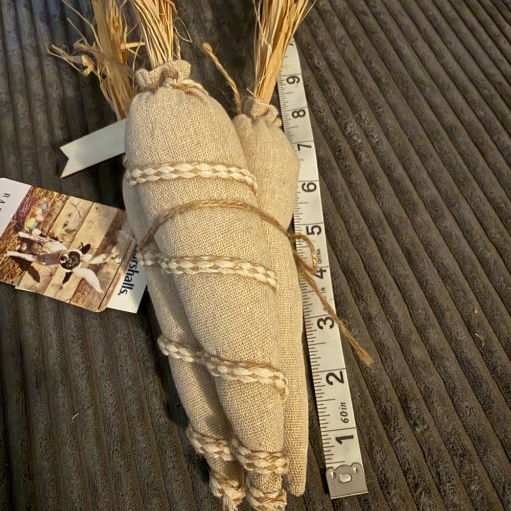 Rae Dunn Beige Fabric 🥕 Carrots- set of 3- NWT - Picture 5 of 7
